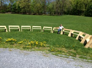 Don with Aldo Leopold Benches